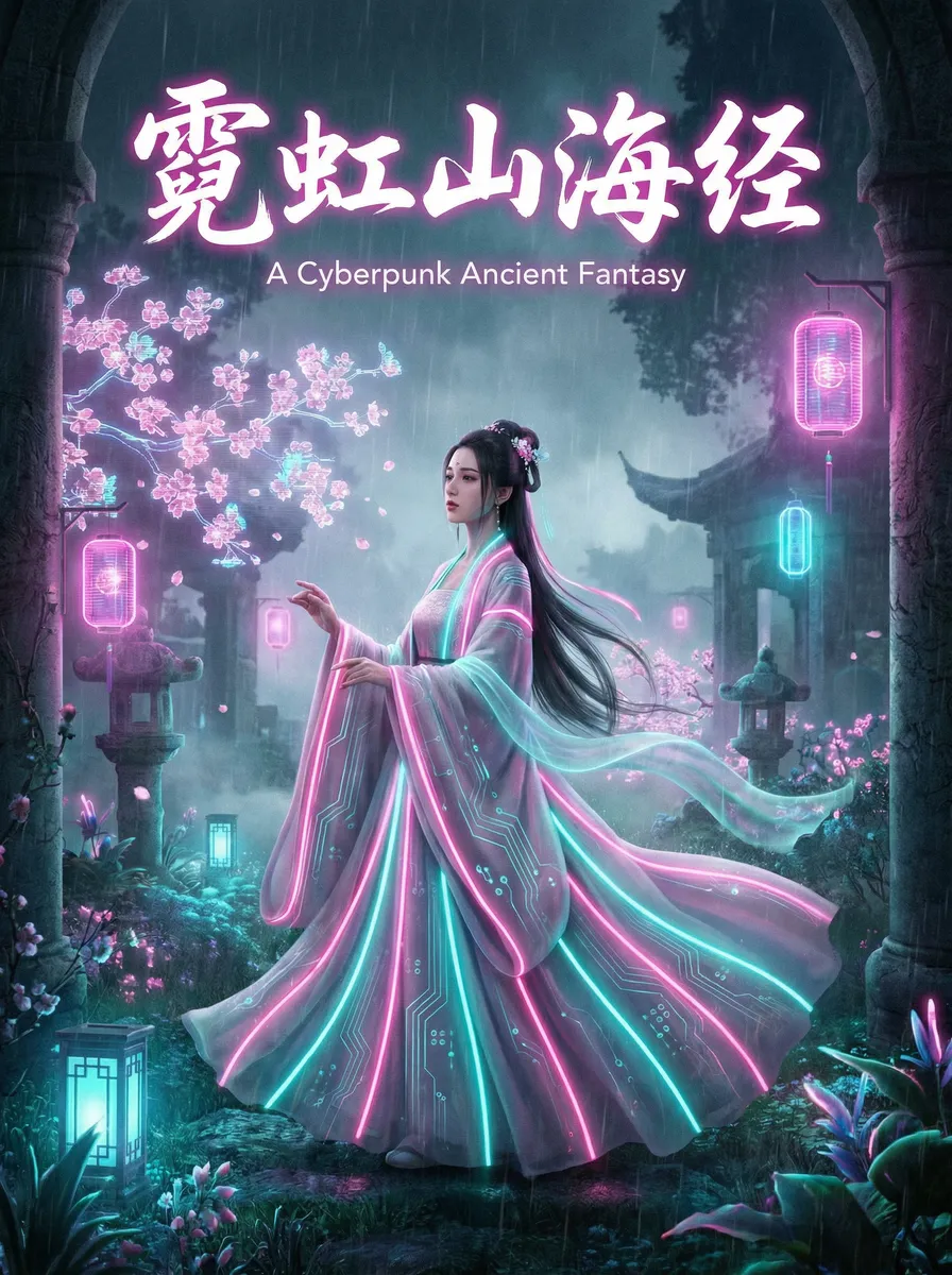 免费网站黄页 古风奇缘短剧 - 霓虹山海经海报